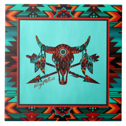 Keramik Buffalo Fliese (Vorderseite)