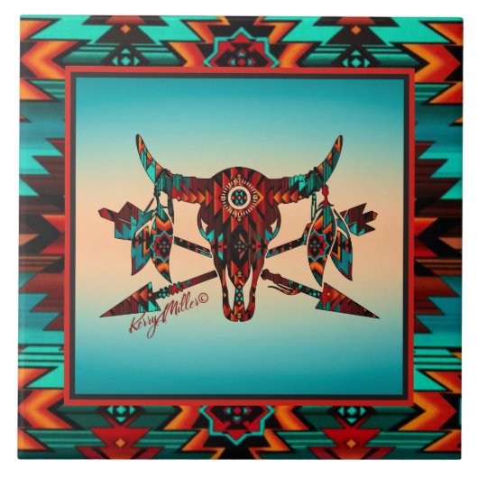 Keramik Buffalo Fliese (Vorderseite)