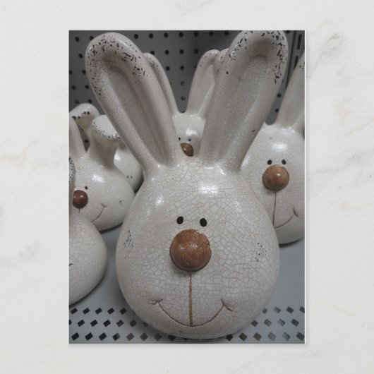 Keramik Bunny Head Postkarte (Vorderseite)