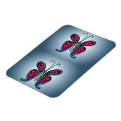 Keramik Butterfly Classic Rundsticker Magnet (Linke Seite)