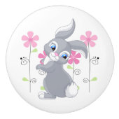 Keramik Cabinet Knob-Bunny Keramikknauf (Vorderseite)