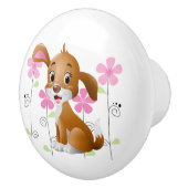 Keramik Cabinet Knob Puppy Dog Keramikknauf (Rechts)