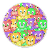 Keramik Cabinet Knob Teddy Bears Keramikknauf (Vorderseite)