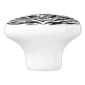 Keramik Cabinet Knob-Zebra Print Keramikknauf (Seitenansicht)