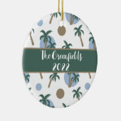 Keramik Calm Palm Trees Custom Holiday Ornament (Rechts)