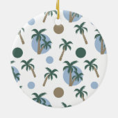 Keramik Calm Palm Trees Custom Holiday Ornament (Hinten)