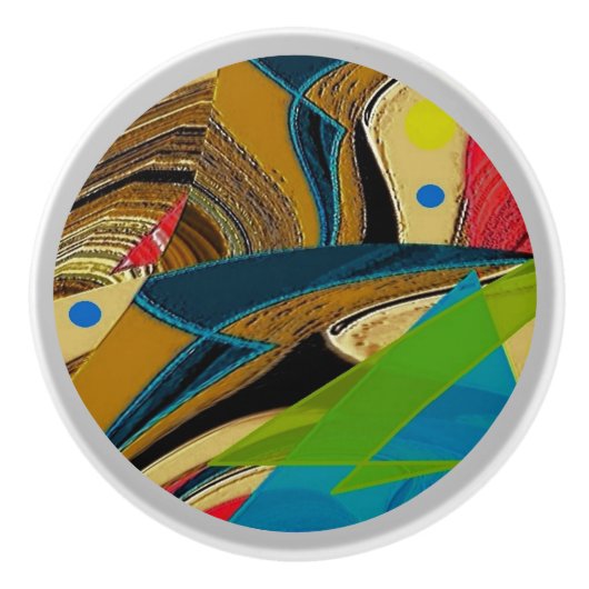 Keramik "Chaos in Farbe" Keramikknauf (Vorderseite)