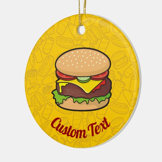 Keramik Cheeseburger Keramik Ornament (Links)