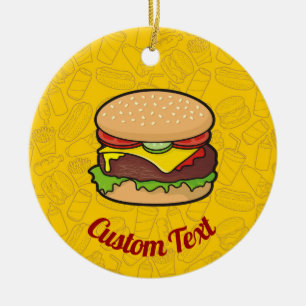 Keramik Cheeseburger Ornament