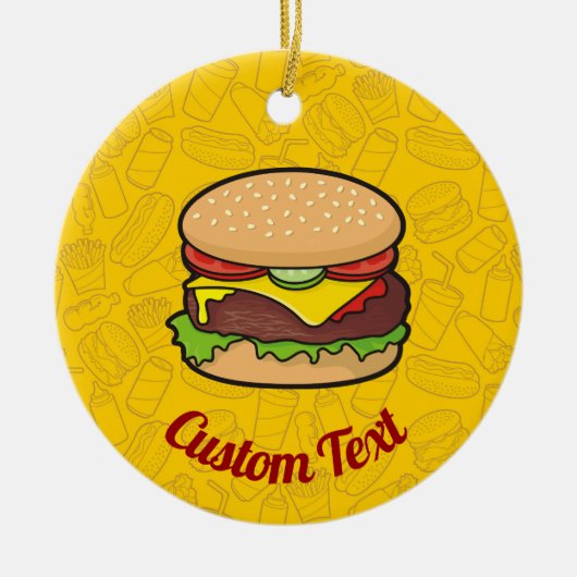 Keramik Cheeseburger Ornament (Vorne)