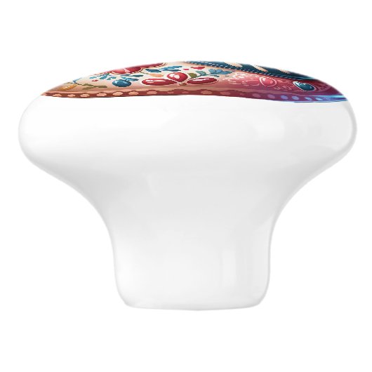 Keramik Chicken Theme Keramikknauf (Seitenansicht)