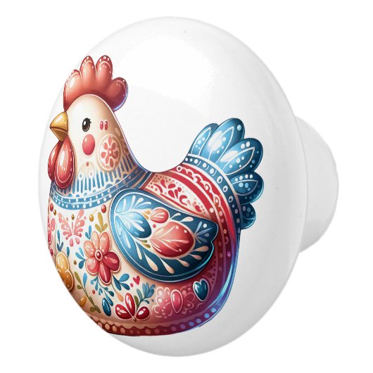 Keramik Chicken Theme Keramikknauf (Rechts)