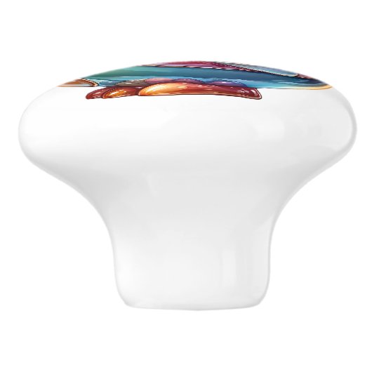 Keramik Chicken Theme Keramikknauf (Seitenansicht)