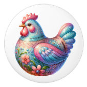 Keramik Chicken Theme Keramikknauf (Vorderseite)
