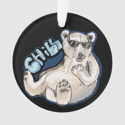 Keramik Chill Polar Ornament (Vorderseite)