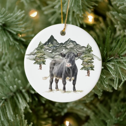 Keramik Circle Ornament - Kuh1 (Baum)