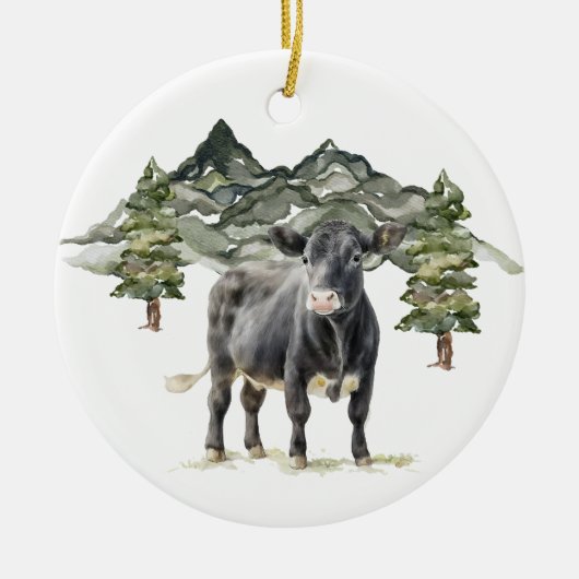 Keramik Circle Ornament - Kuh1 (Vorne)