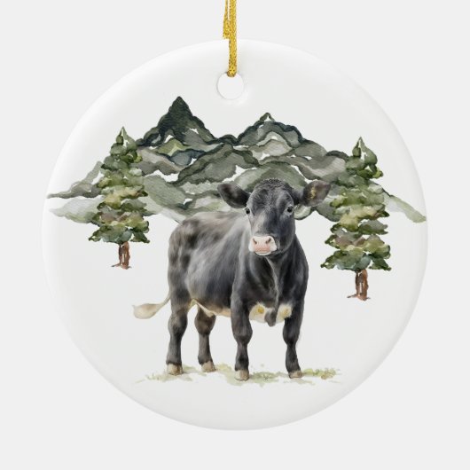 Keramik Circle Ornament - Kuh1 (Hinten)