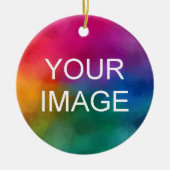 Keramik Circle Ornament Laden Sie Ihr Foto-Logo ho (Vorne)