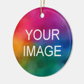 Keramik Circle Ornament Laden Sie Ihr Foto-Logo ho (Links)