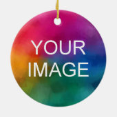 Keramik Circle Ornament Laden Sie Ihr Foto-Logo ho (Hinten)