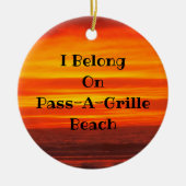 Keramik Circle Ornament of a PassAGrille Sunset (Vorne)