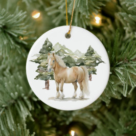 Keramik Circle Ornament - Pferd1