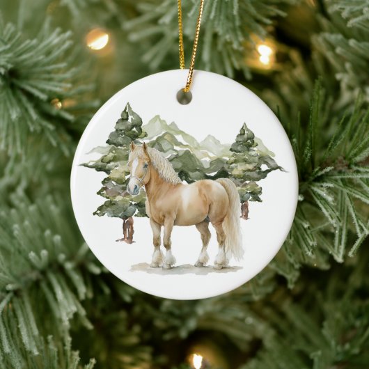 Keramik Circle Ornament - Pferd1 (Baum)