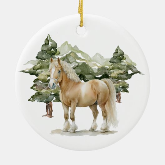 Keramik Circle Ornament - Pferd1 (Hinten)