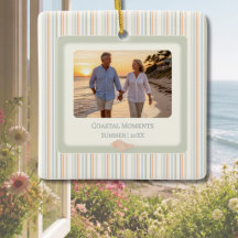 Keramik 'Coastal Moments Stripes & Seashells'