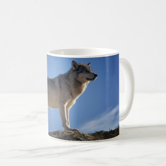 Keramik Coffee Tasse-Wolf Kaffeetasse (VorderseiteRechts)