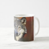 Keramik Coffee Tasse-Wolf Kaffeetasse (VorderseiteRechts)
