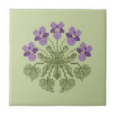 Keramik "Cross Stitch" Fliese (Vorderseite)