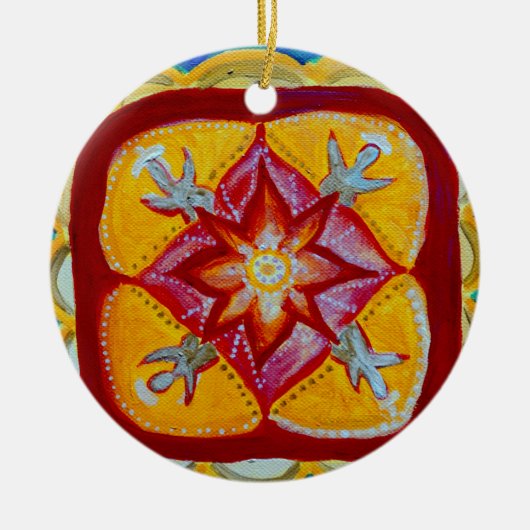 Keramik Decoration Mandala Peace Ornament (Vorne)