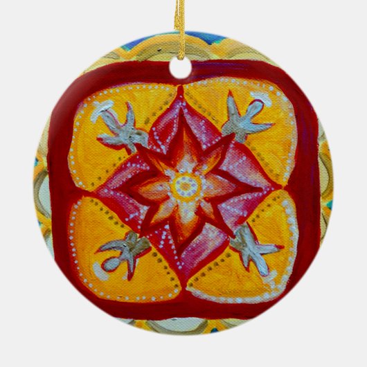 Keramik Decoration Mandala Peace Ornament (Hinten)