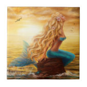 Keramik Decorative Meerjungenteiche bei Sunset Fliese (Vorderseite)