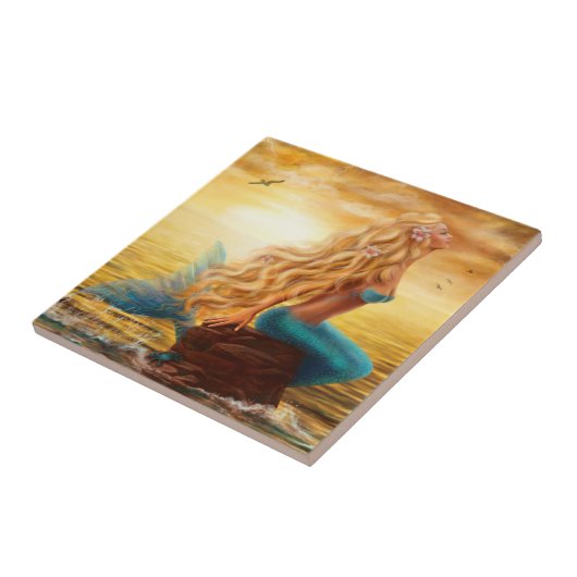 Keramik Decorative Meerjungenteiche bei Sunset Fliese (Seite)