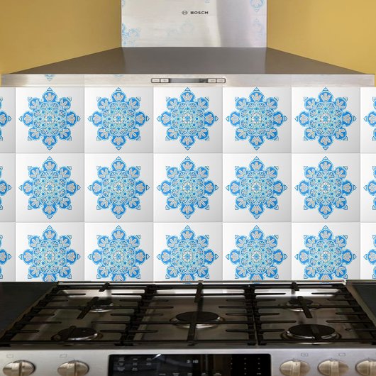 Keramik dekorative Fliesen mit hellblauer Medallio