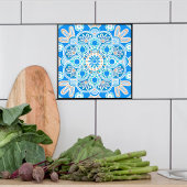 Keramik dekorative Kachel mit hellblau geometrisch