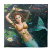 Keramik Dekorative Meerjungenteiche im See Fliese (Vorderseite)