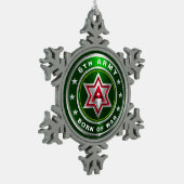 Keramik der 6. Armee Schneeflocken Zinn-Ornament (Links)