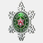 Keramik der 6. Armee Schneeflocken Zinn-Ornament (Rechts)