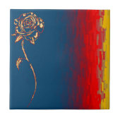 Keramik der abstrakten Rose Fliese (Vorderseite)