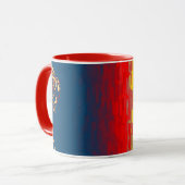 Keramik der abstrakten Rose Tasse (Vorderseite Links)