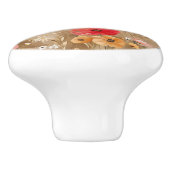 Keramik der Aquarellfarben-Wildblume Keramikknauf (Seitenansicht)