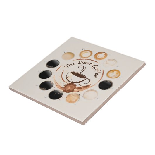 Keramik "Der beste Kaffee" Fliese (Seite)