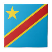 Keramik der Flagge Kongo-Kinshasa Fliese (Vorderseite)