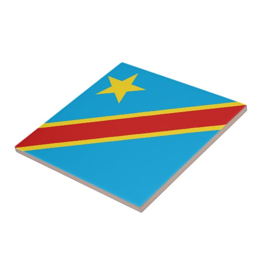 Keramik der Flagge Kongo-Kinshasa Fliese (Seite)