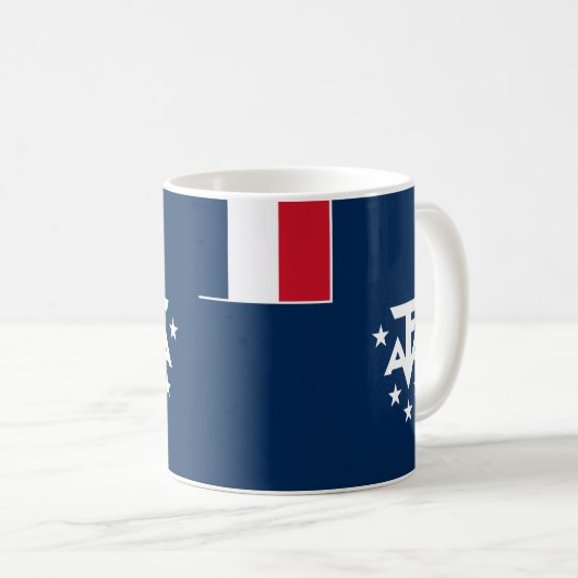 Keramik der französischen Länder Süd und Antarktis Kaffeetasse (VorderseiteRechts)