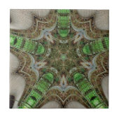 Keramik der geometrischen Kunst smaragdgrünes Blat Fliese (Vorderseite)